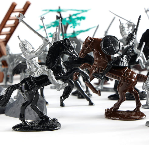 Medieval Knights Toys 124PCS Knight Action Figurines for Kids - AMOR PRESENT Army Men Toy Soldiers