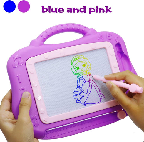 Magnetic Drawing Board for Toddlers, 2 Pack Travel Size Color Sketch Graffiti Board Educational Learning Toy