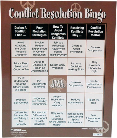 Childswork / Childsplay Conflict Resolution Bingo Game