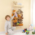 Hammock Adjustable Stuffed Animal Storage with Shelf (Patented) - Large Wooden Hanging Plush Toy Organizer - Corner