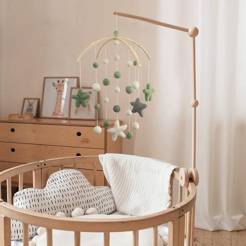 Pack Baby Mobile for Crib - Crib Mobile for Girls, Boys - Mobile for Bassinet, N Play - Boho Crib Mobile - Felt Ball