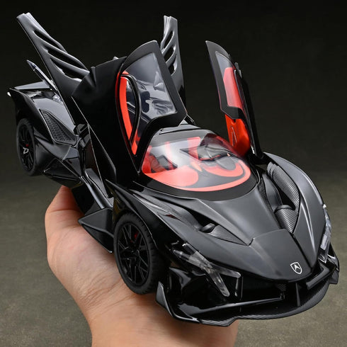 RZAPE 1/24 3-12Black Spray Project EVO Toy Cars Diecast Cars Metal Car Carros De Coleccion,Model Car Kits for Adults