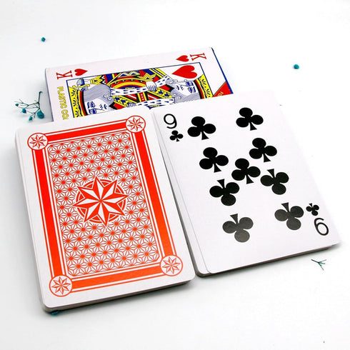 QkonkgnS 5X7 Inch (4 Large Jumbo Playing Cards, Giant Deck of Cards Games for Families Casino Party Decorations