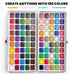 100 Set,Travel Set JusArt Colors Watercolor Paint Watercolor with Handbag,Art Supplies with Metallic Color, Detail