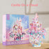 MEIEST Set,Dream Flower Castle Building Blocks Castle On a Cloud Particle Construction Building Bricks Toy,Flowers