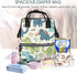 QSMJKLD Backpack Mommy Daypack Cute dinosaur Diaper Bag with Changing Pad, Pacifier Holder - Multifunction Travel Nappy
