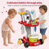 Bluocean Set, Set 2-in-1 Toddler Cleaning Toy Kids Cleaning - Pretend Play Educational Kit with Toy Vacuum, Mobile