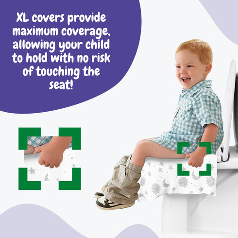 20 Pack Extra Large Disposable Toilet Seat Cover (Boho) – Ideal Travel Toilet Covers for Kids and Adults