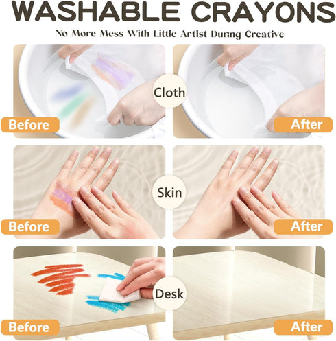 24 Set, ENMY Colors Gel Crayons, Twistable Non-Toxic Crayons Washable Jumbo Crayons Smooth Texture Crayons for Kids