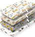 FIGEPO 4 Pack Safari Jungle Animals Neutral Unisex Fitted Nursery Baby Sheets Set