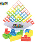 KIEZ 48 Pcs Tetra Tower Stacking Games, Balance Building Blocks, Stack Attack Board Game for Kids & Adults