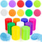 250 PCS Poker Card Game Chips, 37mm Plastic Poker Chips Bulk, Learning Counters Disks for Math Counting, 10 Colors