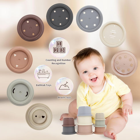 6 18 8 1 Set, LUCKFUTURE Baby Toys to Months, in Montessori Toy Educational Learning Toy for Toddlers Babies Sensory