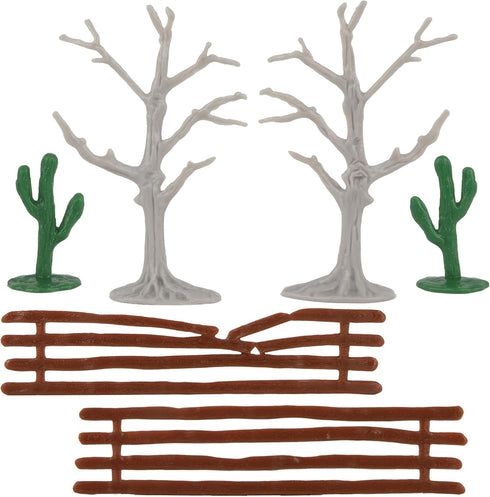 BMC CTS Desert Western Ranch - 15pc Plastic Figure Diorama Accessories Playset