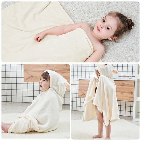 Girls-27.5" 55" ROMASA Baby Bath Towel Ultra Soft Hooded Towel Highly Absorbent Bathrobe Blanket Toddlers Shower Gifts