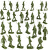BMC Marx Plastic Army Men Marching US Soldiers - 27pc Green WW2 Figures, US Made
