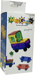 Magnet Tiles Car Set: Magnet Truck Train Building Tile Add-On, Red/Blue, 2 Pieces