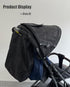 Universal Stroller Sun Shade Cover, Canopy Awning for Pushchair, Baby Buggy with Pockets & Mesh Window