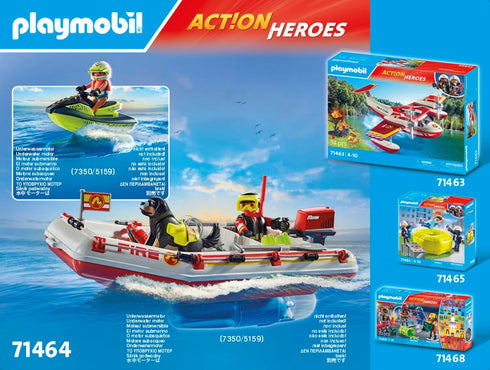 Set Playmobil Aqua Scooter Fireboat Rescue