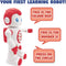 LEXiBOOK Powerman Baby Smart Interactive Toy Robot for Kids, Dancing Plays Music Quiz Numbers Shapes Colors