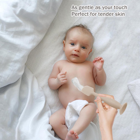 Baby Diaper Cream Spatula - Baby Diaper Rash Cream Applicator for Butt Paste Diaper Cream - Newborn Essentials (gray