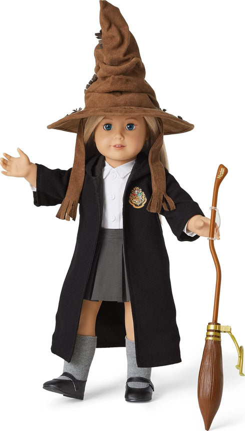 American Girl Harry Potter 18-inch Doll Accessories, Hogwarts Sorting Hat & Nimbus 2000 Broomstick, Ages 6+