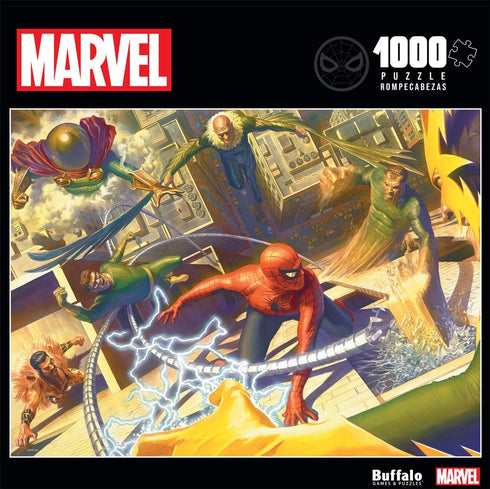 Buffalo Games - Marvel - Spider-Man vs. Sinister Six, 1000 Piece Jigsaw Puzzle, Finished Size 26.75 x 19.75