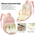 Kouxunt Backpack Quilted Baby Diaper Bag for Women, Baby Girls Boys Nappy Bags with Stroller Straps Insulated Pockets