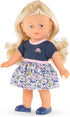 Corolle Mini Corolline Rosy 8" Doll - Anniversary Edition with Special Floral Dress, Blond Hair & Blue Eyes, for Ages 3+