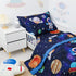 Set Set, 4 Sets SWESEN Toddler Bedding for Boys, Blue Space Toddler Boy Bedding Soft & Lightweight Piece Toddler