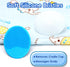 (Blue,Set 5) Cradle Cap Brush for Babies, Baby Bath Essentials with Silicone Scrubber Bath Sponge Dual-Sided Comb