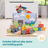 Set (54 Melissa & Doug Blockables Vehicles Snap and Play, Mix and Match Connectable Wooden Building Blocks Play Toy
