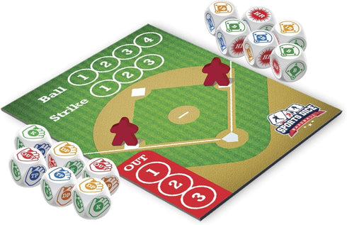 FoxMind Games Sports Dice Baseball - Easy to Learn, Fun to Play, Up to 4 Players, Ages 7 and Up