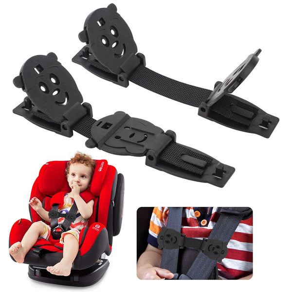 Anti Escape Car Seat Strap Baby Harness Chest Clip, Safety Strap for Children Under 1.5 Years Old (2 Pack)