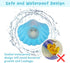 1-3, Set Swimming Bath Toys for Toddlers No Hole Cute Light Up Bathtub Toys Floating Rubber Sea Animal with Flashing