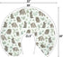 Watercolor Raccoon Baby Nursing Pillow Covers for Boy Girl Raccoons Green Leaves Nursery Pillowcase for Breastfeeding