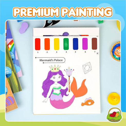 1-3, 2-4, 4-6, 5 YPLUS Paint with Water Books for Toddlers, Art Craft Toys Watercolor Painting Paper, Gift for Kids