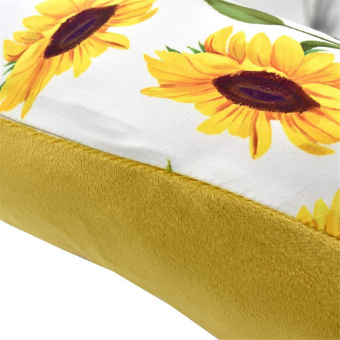 Stretchy Nursing Pillow Cover - Two-Sided Sunflower Design for Moms