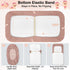 2 Pack Baby Bassinet Sheets TPU Waterproof Soft Muslin Bedside Bassinet Mattress Sheets with Bottom Elastic Band