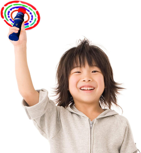 Windy City Novelties Hand-Held LED Light Up Galaxy Spinner - Colorful Flashing Lights for Events