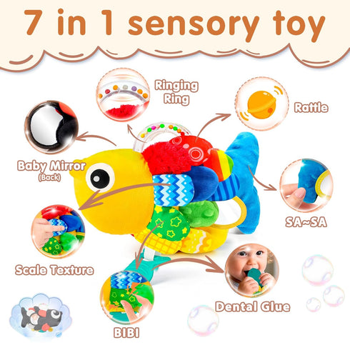 3-6 0-6 Tummy 0-3 3-6, 6-12 weirtoya Baby Rattles Teething Toys Month, Baby Toys for Months Infant Toy Sensory Toys
