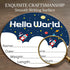 CLHHM 6" Hello World Birth Announcement Round Birch Wood Newborn Sign for Nursery Hospital & Baby Shower, Personalized