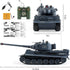 RC Tanks, 1:28 WW2 German Tiger Army Tank Toys, 9 Channels Remote Control Vehicles with Sound Light for Boys Girls