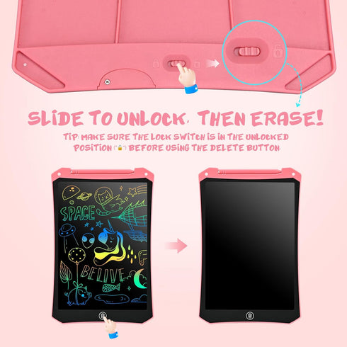 EooCoo 2 Pack, 3-5 8.5 Inch Toddler Toys, LCD Writing Tablet for Kids Toddler Travel Essentials Drawing Pad, Mess Free