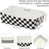 100 2 lb Pieces Race Car Checkered Trays, Racing Themed Fast One&two Birthday Decorations for Boys, Checkered Paper