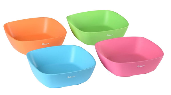 Bakerpan Silicone Bowls for Babies and Toddlers, Camping and Travel Bowls, Set of 4, Multi