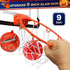 Pro Indoor Basketball Hoop for Door, Over Door with Large 9 Inch Dunk Rim, 4 Mini Replacement 6" Basketballs