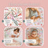 2 Pack Baby Girls Crib Sheets | Floral & Solid Pink Ultra-Soft Bedding for Crib Mattress and Toddler Beds |Blended