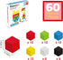 60pc Set 1 Inch 3D 3+ PMC60 PicassoTiles Magnetic Puzzle Cube Building Blocks STEM Construction Toy for Toddlers Kids