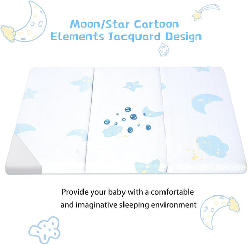 Ressainic Pack Pack Mattresses,38 26" Inch and Play Mattress PadTrifold Portable Crib N Play * Jacquard Playpen